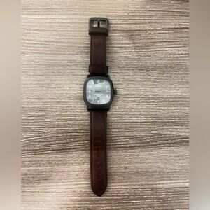Shinola Black and Brown Leather Watch